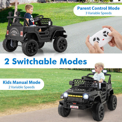 Safe ride-on car with safety belt, lockable doors, soft start and EN71 and CPSIA compliance