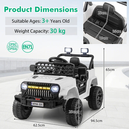 Children's electric truck with manual driving and parent remote control for flexible, safer adventures