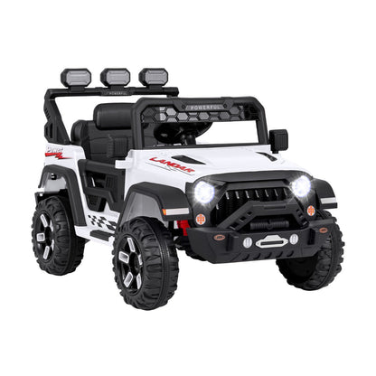 Children's electric jeep with 2.4G remote control, emergency brake, and three remote speed settings