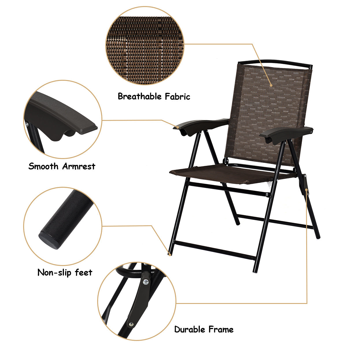 Rust-resistant steel frame provides stable support with a 136 kilogram weight capacity