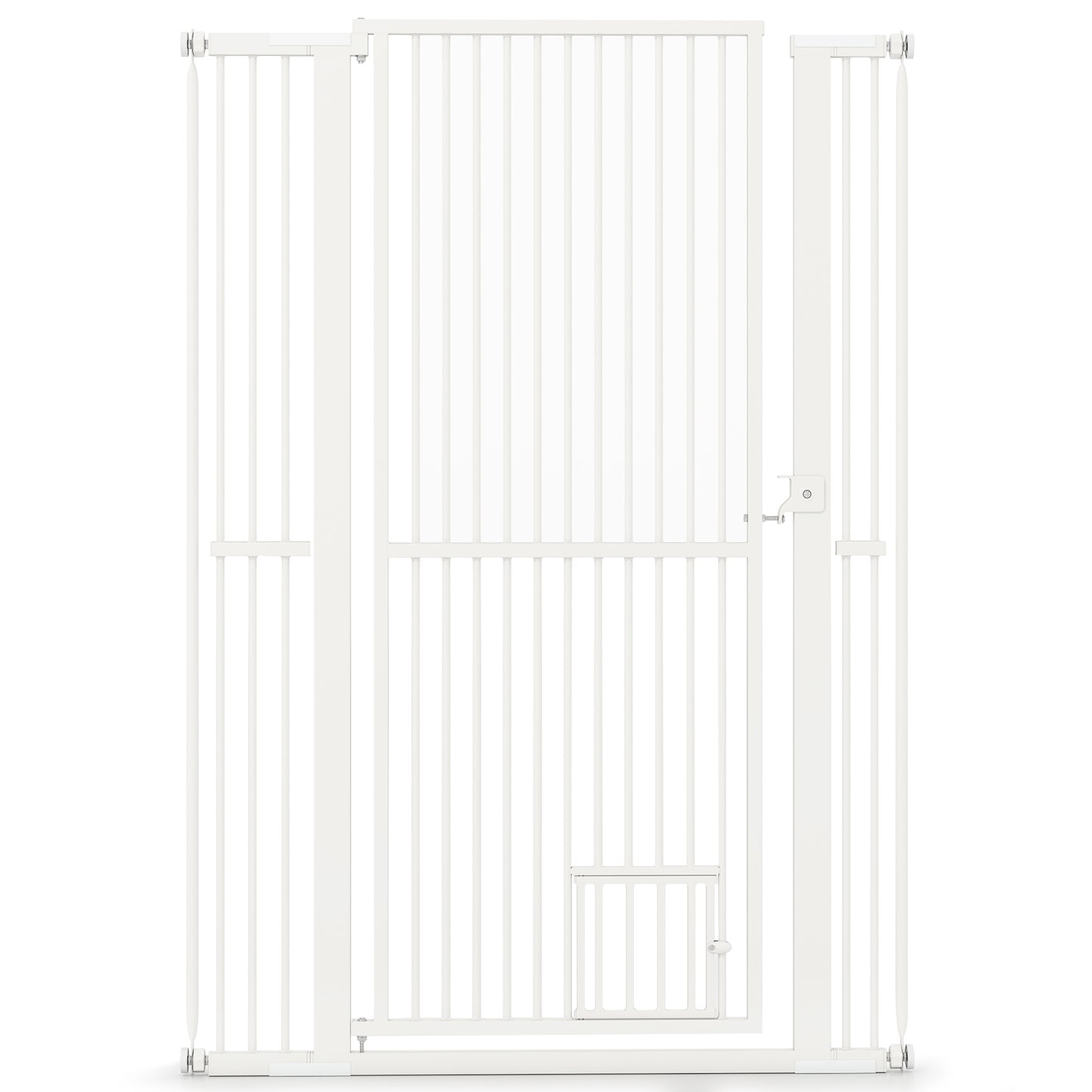 150 cm Extra Tall Pet Gate with 77 cm-104 cm Wide Opening-White
