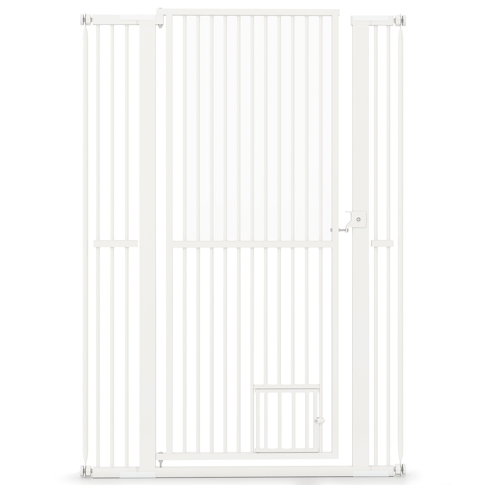 150 cm Extra Tall Pet Gate with 77 cm-104 cm Wide Opening-White