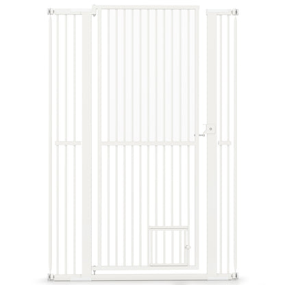 150 cm Extra Tall Pet Gate with 77 cm-104 cm Wide Opening-White