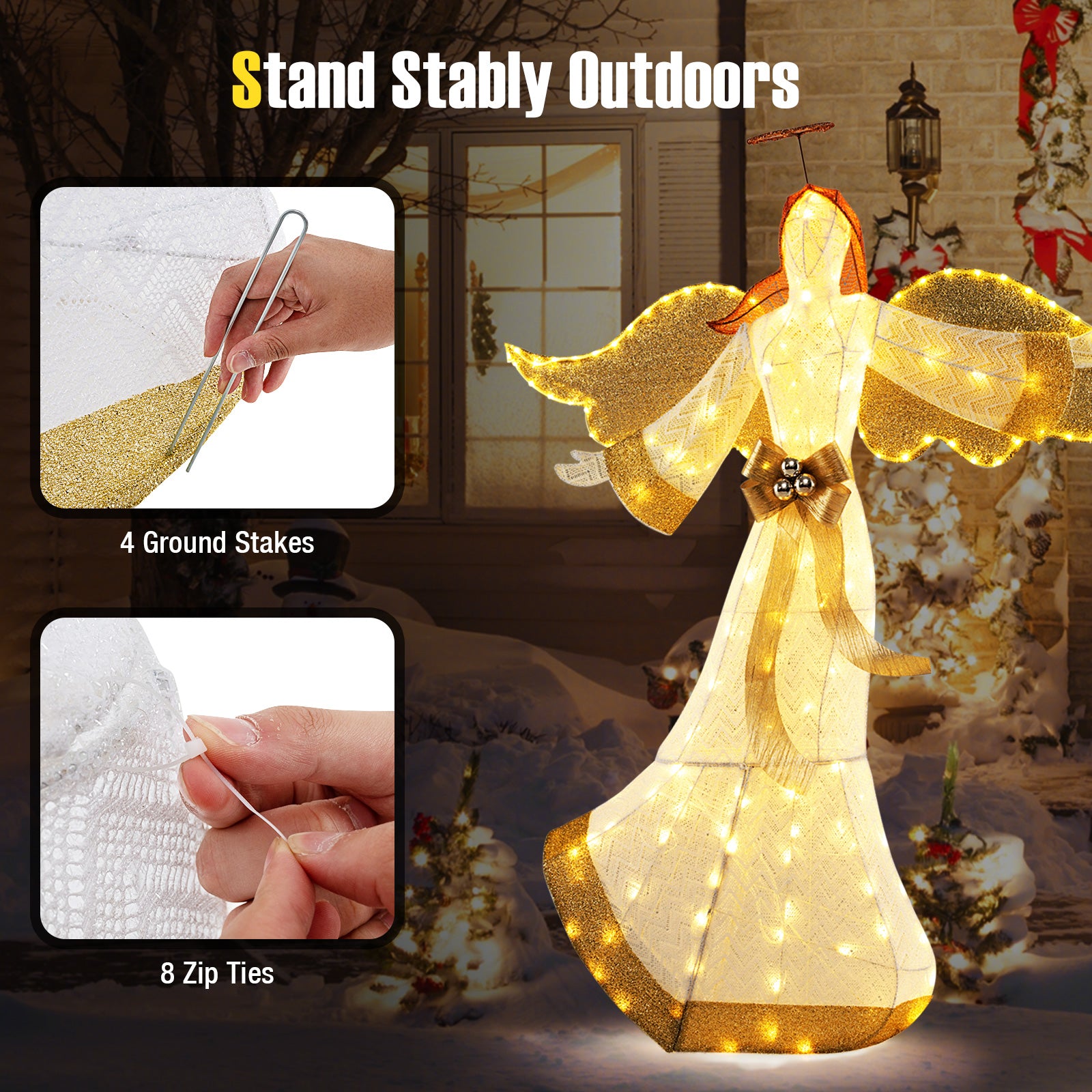 160CM Christmas Pre-Lit Angel