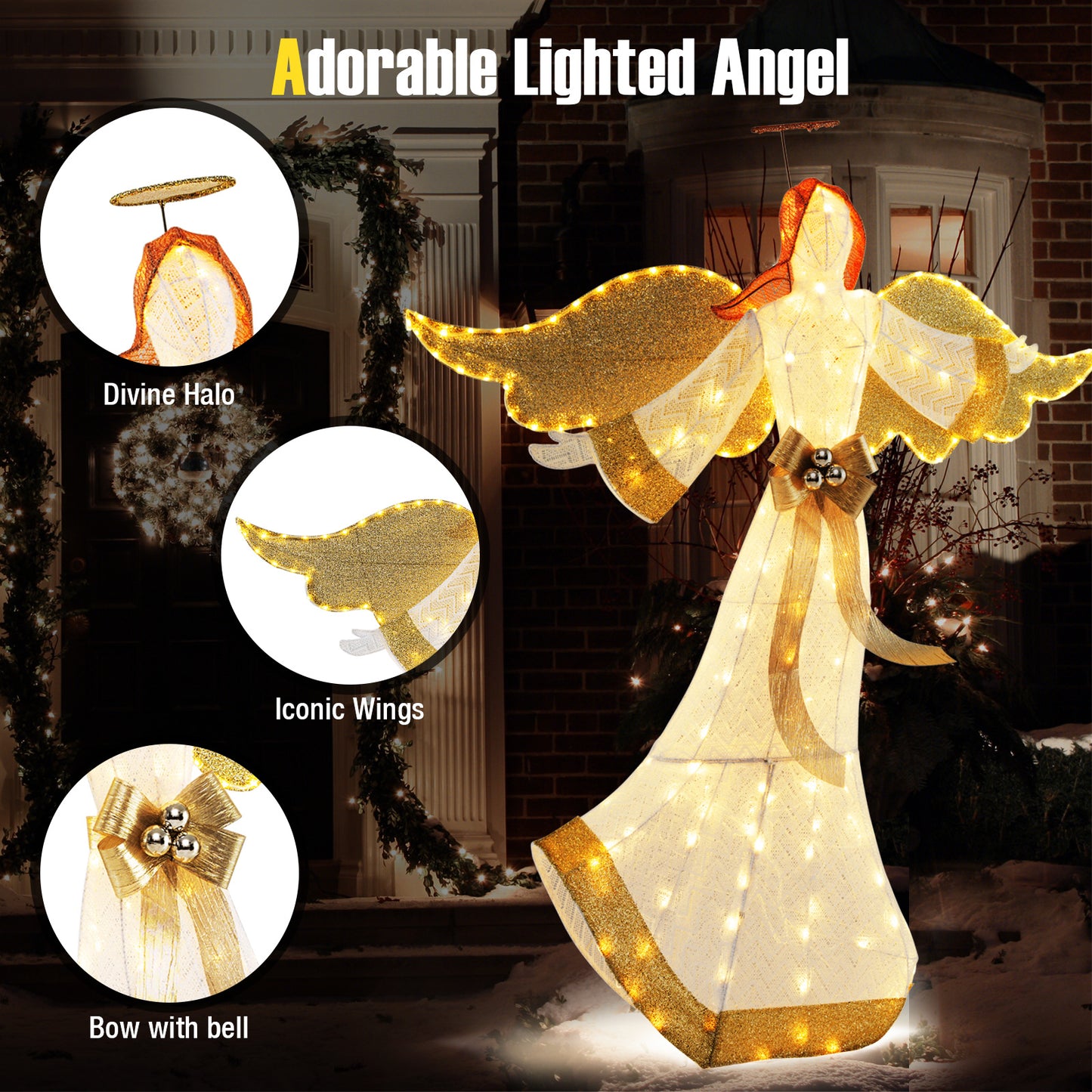 160CM Christmas Pre-Lit Angel