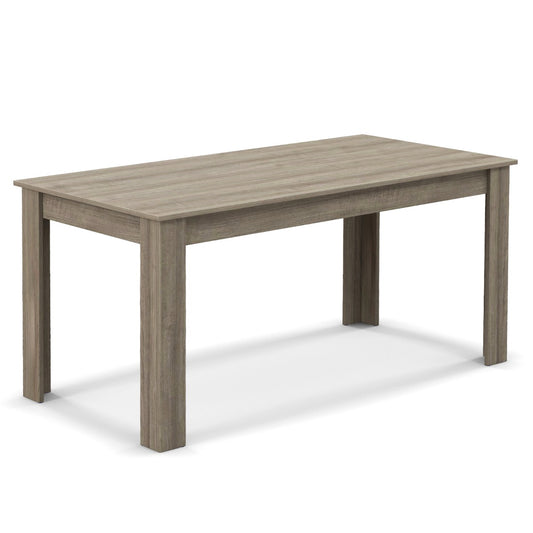 Costway 160 CM Modern Dining Table with Sturdy L-shaped Legs-Natural