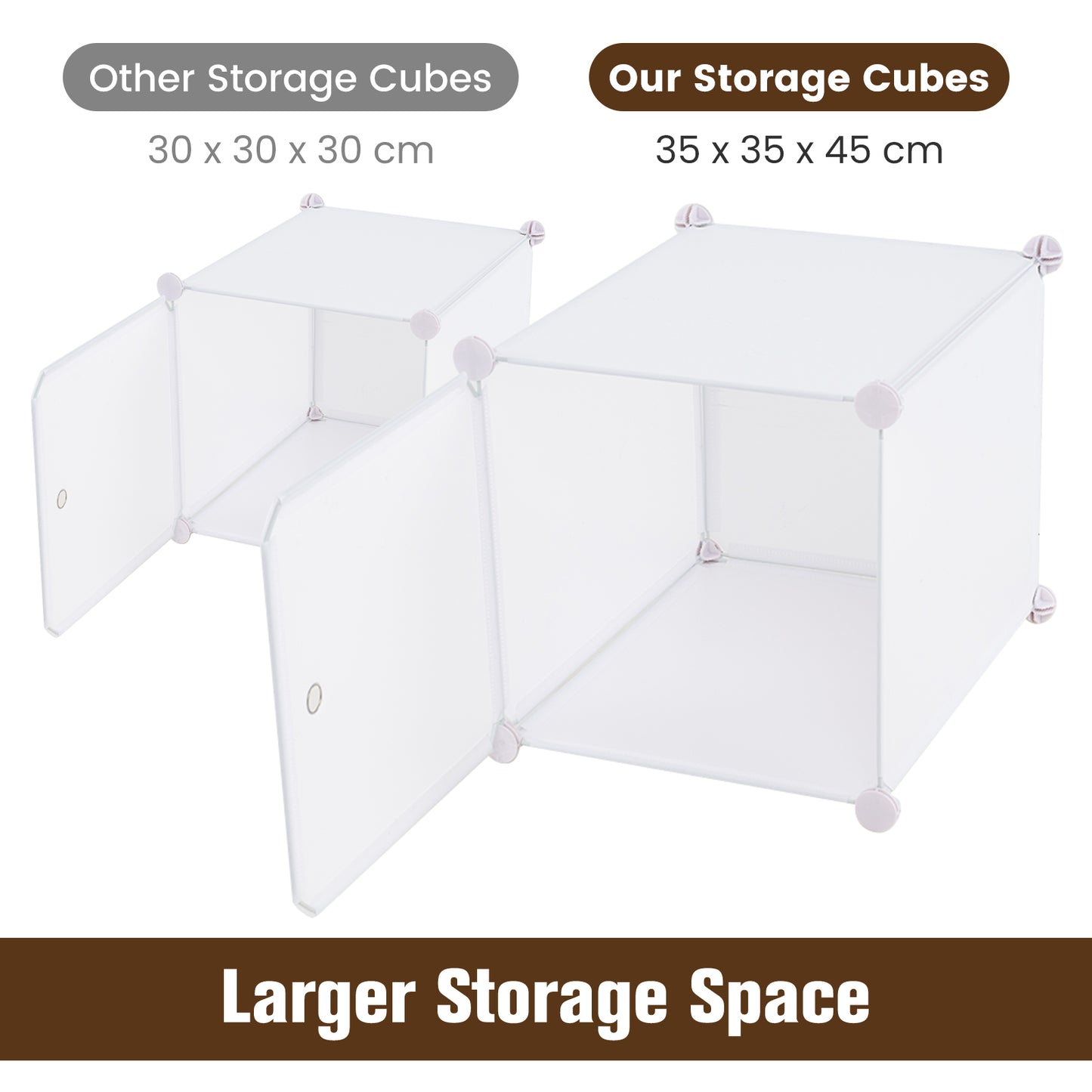 16-Cube Storage Organizer Portable Wardrobe Closet Modular Cabinet-White