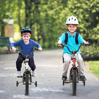 16 Inch Kids Bike Adjustable with Removable Training Wheels for Aged 4-7-Red