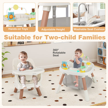 16-in-1 Convertible Baby High Chair for Babies and Toddlers-White