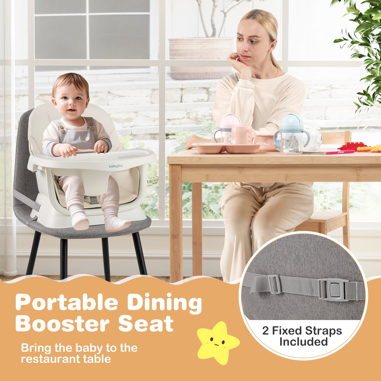 16-in-1 Convertible Baby High Chair for Babies and Toddlers-White