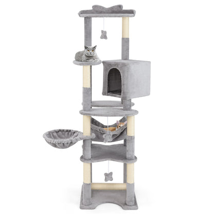 176cm Tall Multi-level Cat Tree Cat Tower with Top Perch