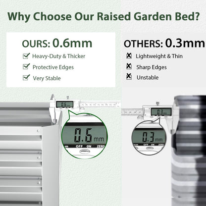 180 x 90 x 91cm Galvanized Raised Garden Bed with Greenhouse-Silver