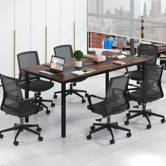 180cm Rectangle Conference Room Table Seats 8-10 People for Office