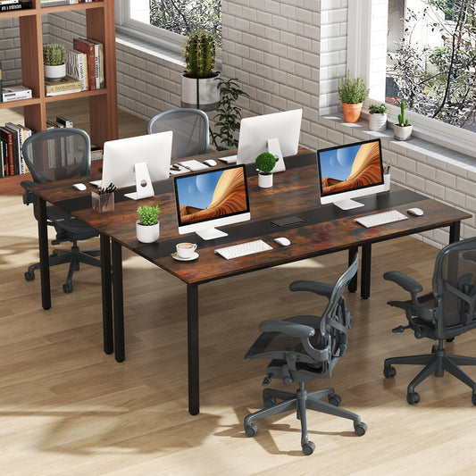 180cm Rectangle Conference Room Table Seats 8-10 People for Office