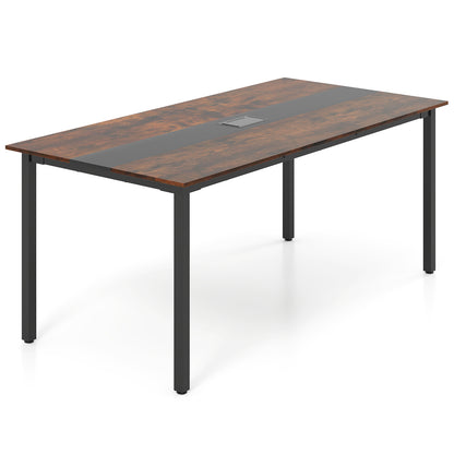 180cm Rectangle Conference Room Table Seats 8-10 People for Office