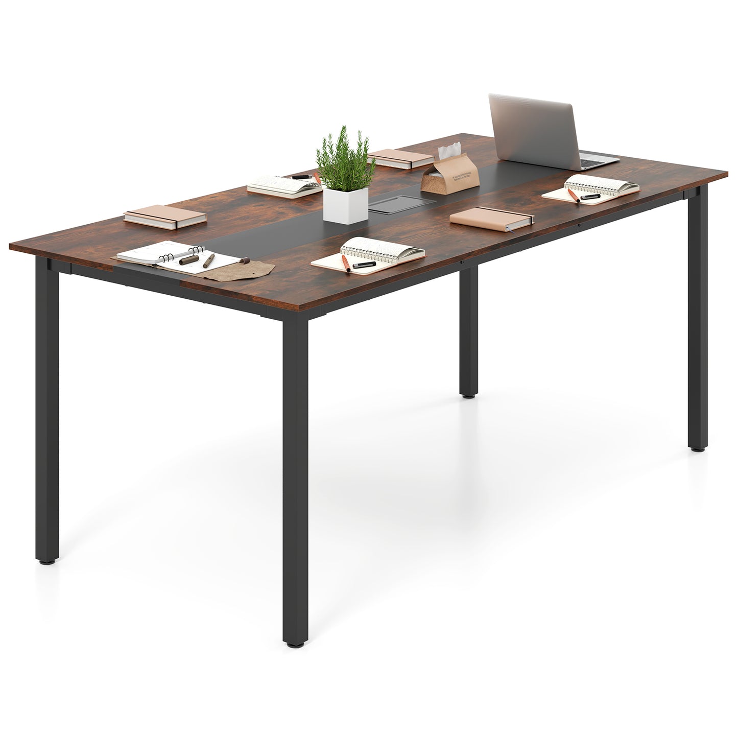 180cm Rectangle Conference Room Table Seats 8-10 People for Office