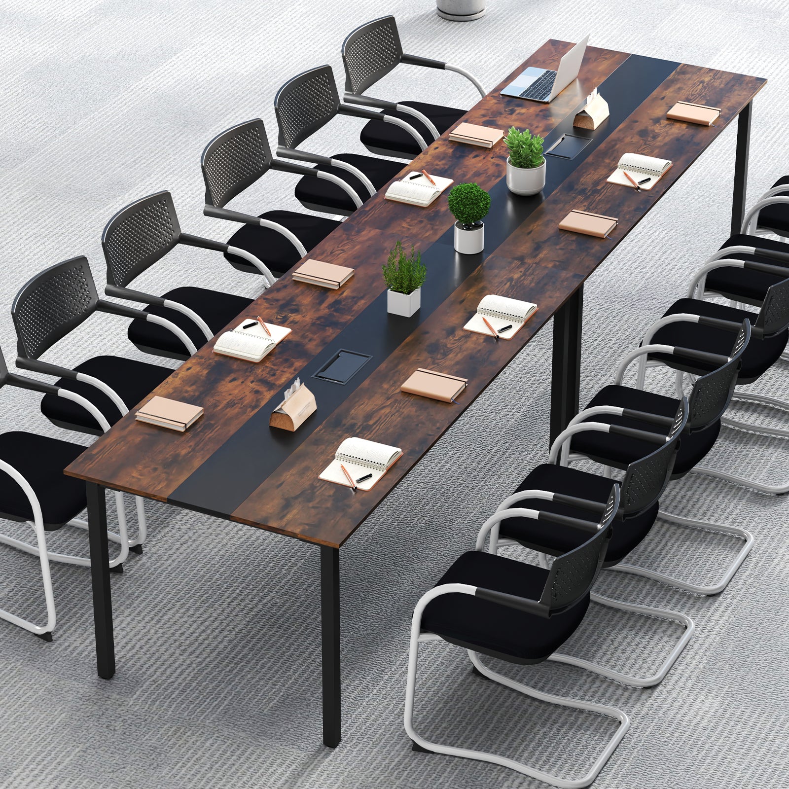 180cm Rectangle Conference Room Table Seats 8-10 People for Office