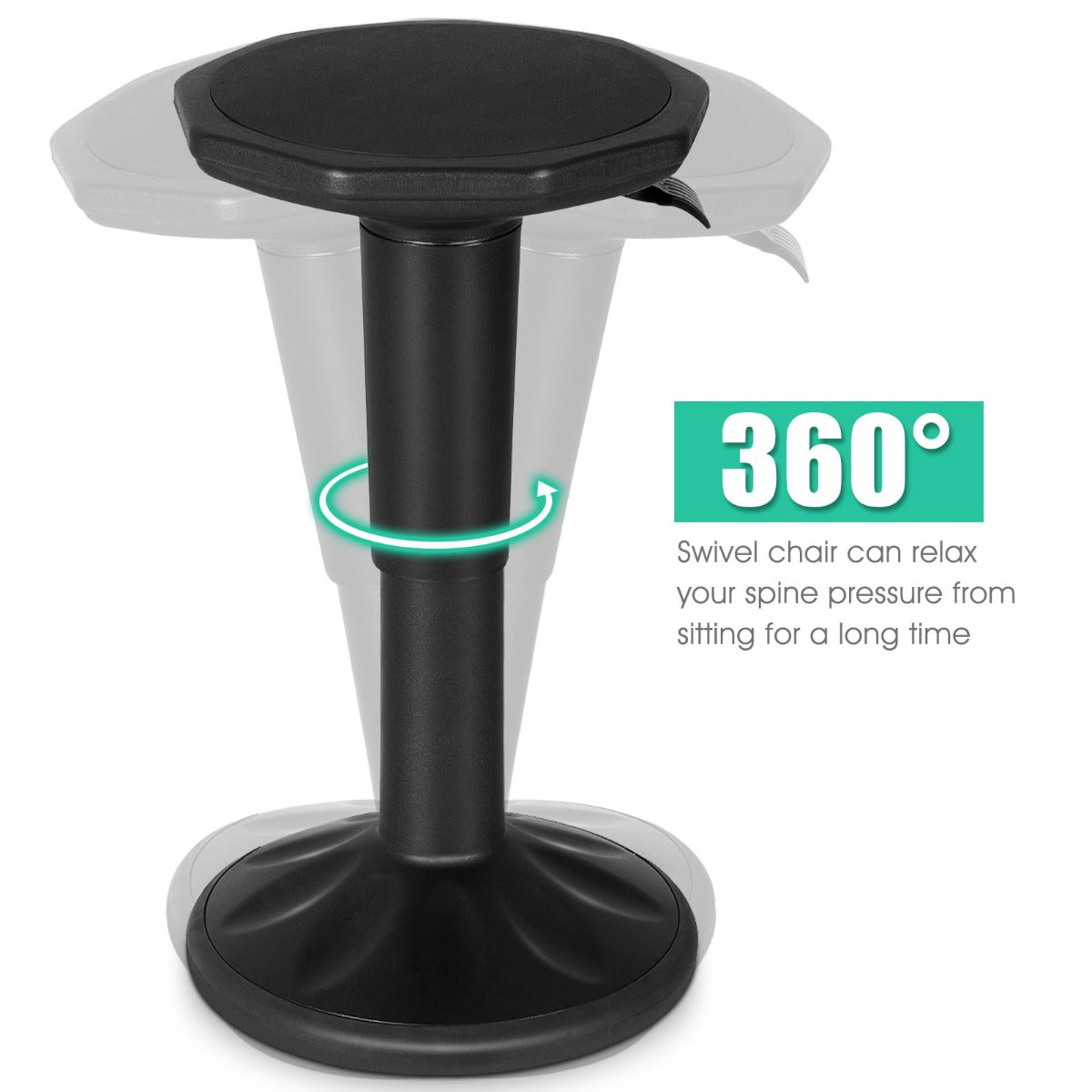 Ergonomic Wobble Stool with Adjustable Height