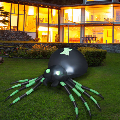 1.8M LED-Lit Halloween Inflatable Spider for Indoor/Outdoor Decor