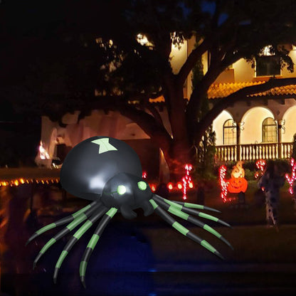 1.8M LED-Lit Halloween Inflatable Spider for Indoor/Outdoor Decor