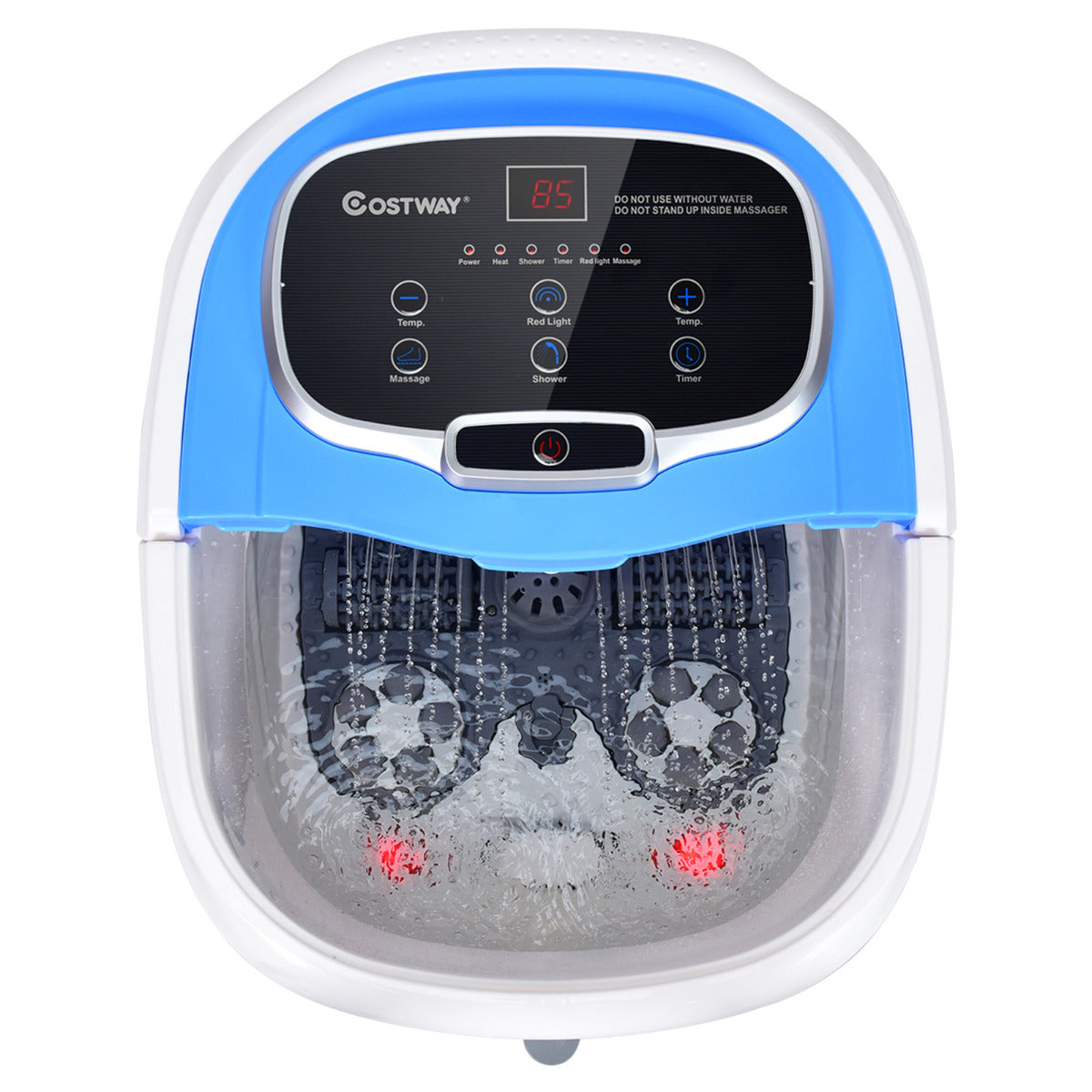 Multifunctional Electric Foot Baths Machine with Motorized Shiatsu Massage Balls-Blue