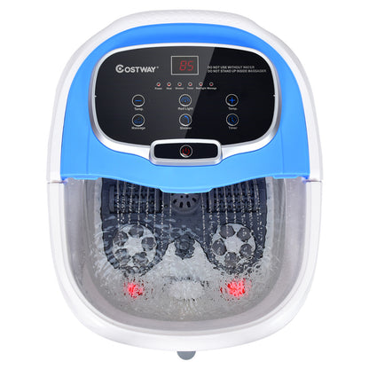 Multifunctional Electric Foot Baths Machine with Motorized Shiatsu Massage Balls-Blue
