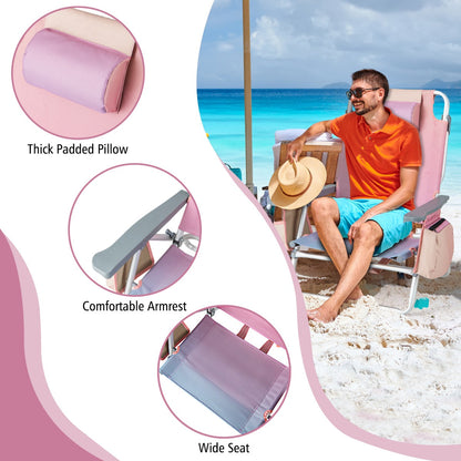 Rear towel rack adds practical hanging space for towels during beach or poolside activities