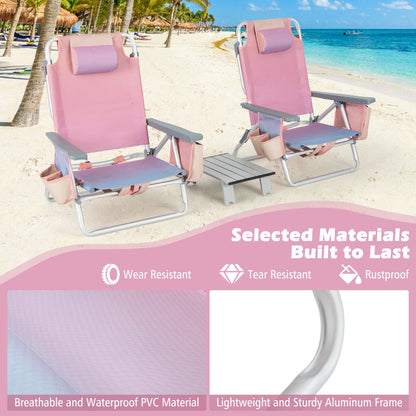 Padded shoulder straps make the foldable outdoor chairs easy to carry from place to place