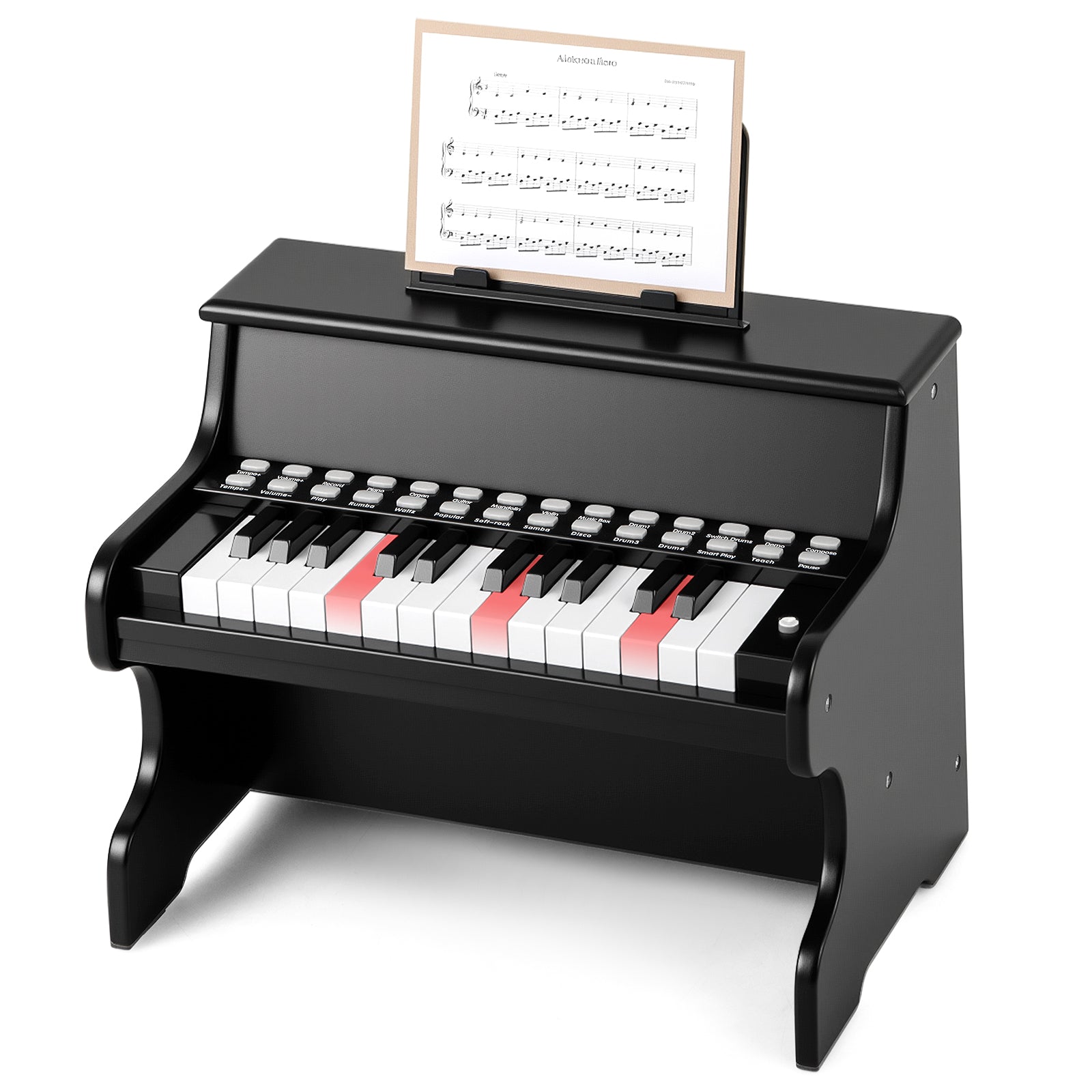 25 Keys Kids Piano Keyboard Mini Digital Piano with Teaching Mode-Black