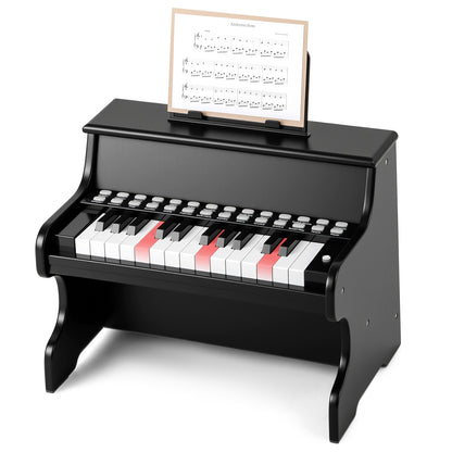 25 Keys Kids Piano Keyboard Mini Digital Piano with Teaching Mode-Black