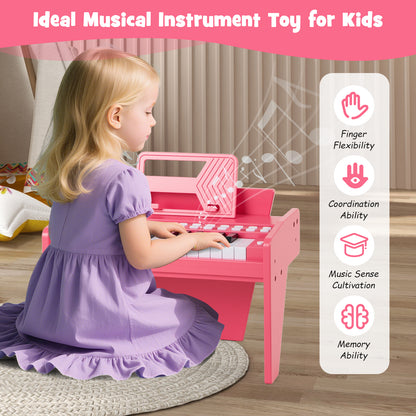 25 Keys Kids Piano Keyboard Mini Digital Piano Toy-Pink