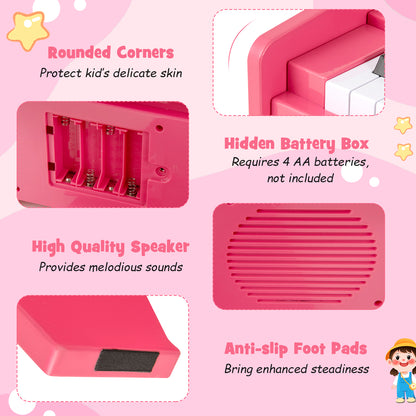 25 Keys Kids Piano Keyboard Mini Digital Piano Toy-Pink