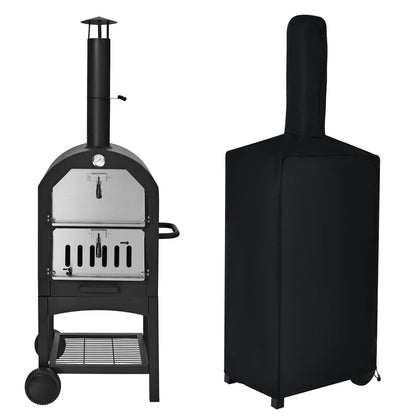 3-in-1 Pizza Oven Wood Fired Portable Outdoor BBQ Grill Smoker Pizza Maker