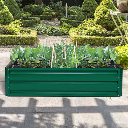 Costway Outdoor Steel Raised Garden Bed for Flowers