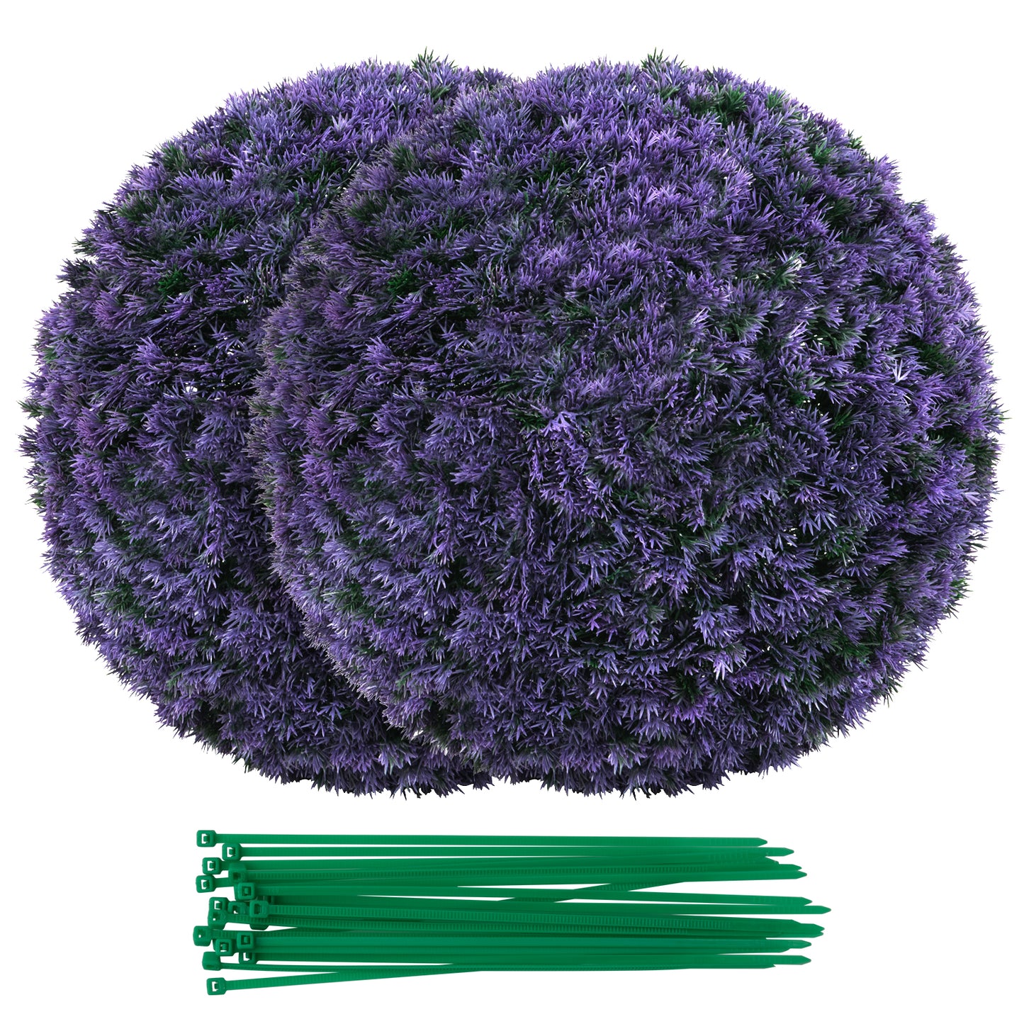 2 PCS 38 CM Artificial Plant Boxwood Topiary Ball-Purple