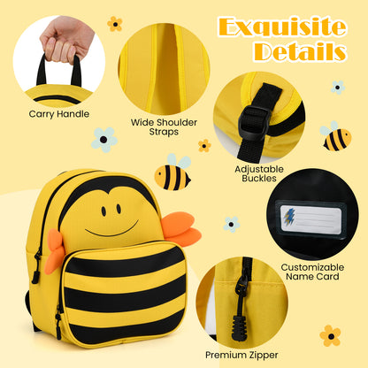 2 PCS Kids Luggage Set on Wheels with Anti-Lose Rope for Kids-Yellow