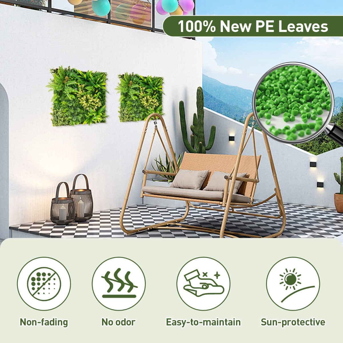 Dense 3D greenery panels feature vivid flowers, gradient leaves, and realistic decorative foliage
