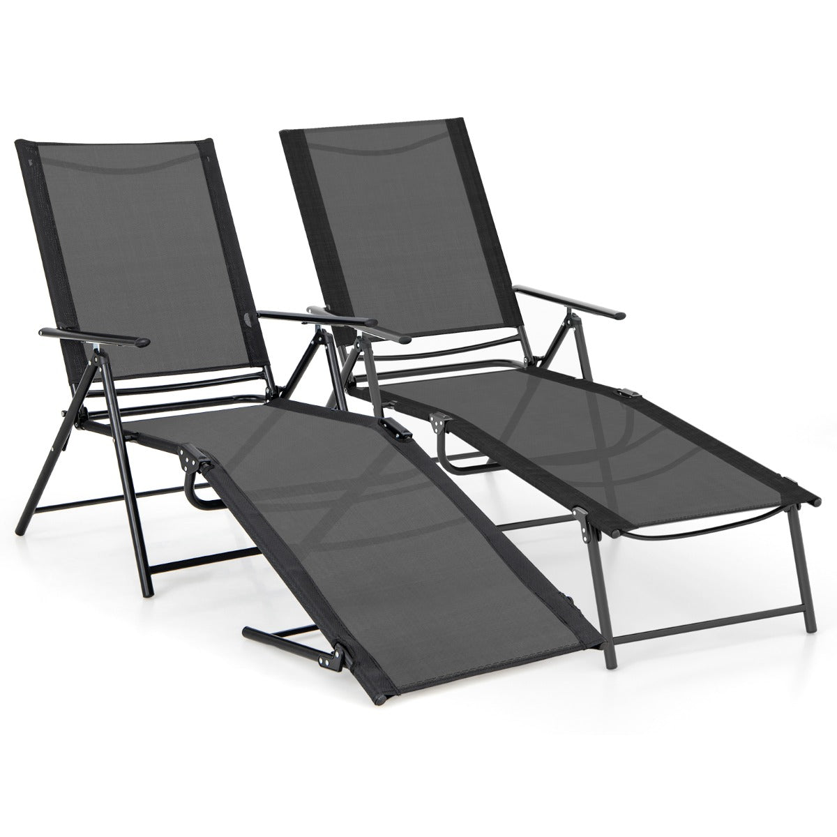 Lift the armrests to adjust the backrest easily for reading, sunbathing, resting, or napping