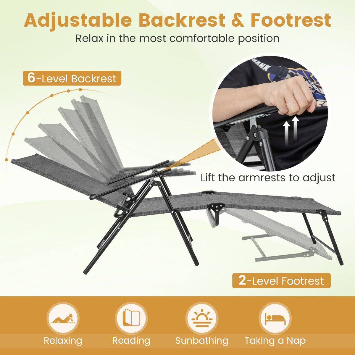 Anti-fading and rip-resistant seat fabric is designed for dependable long-term outdoor use