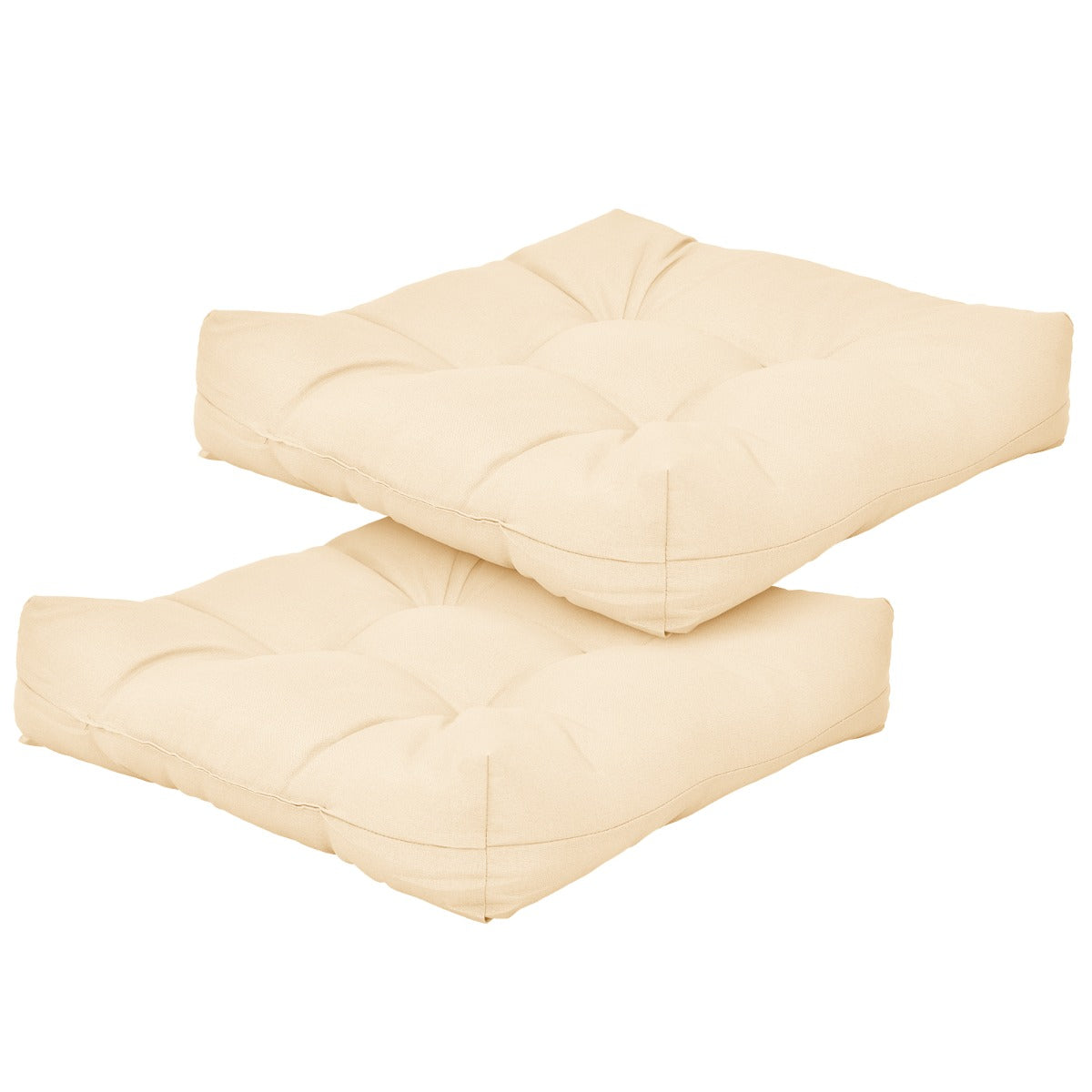 Soft padded seat cushions can also be placed on the floor for comfortable lounging