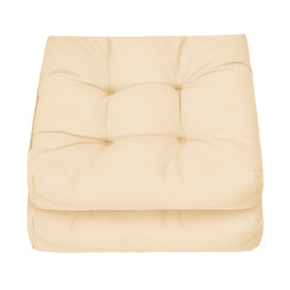 Costway 2 Pieces 53 x 53 CM Patio Chair Seat Cushions for Indoor and Outdoor-Beige