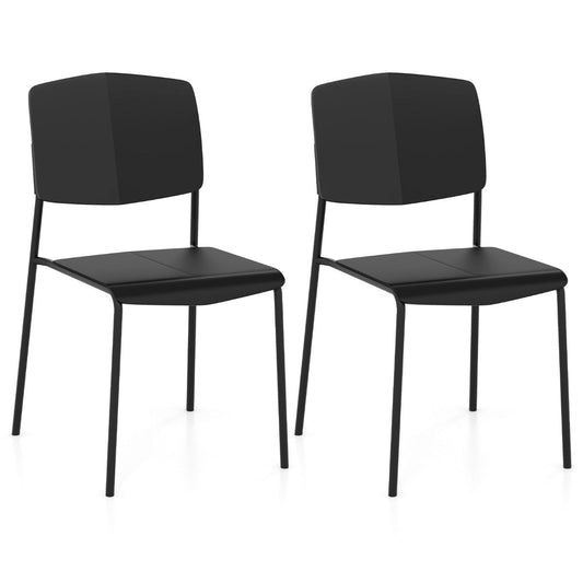 High-strength metal legs support up to 160 kg per chair for secure everyday seating