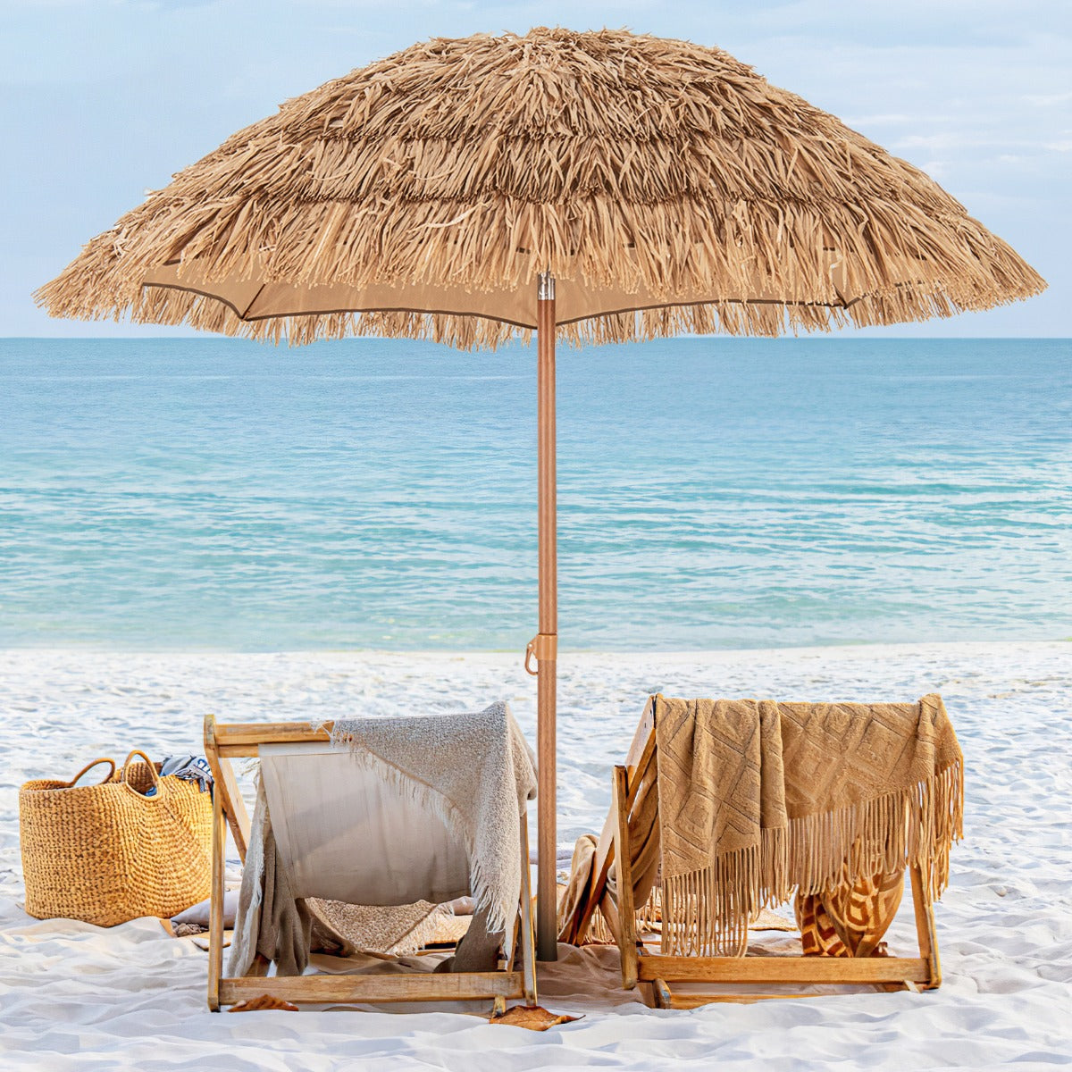 Quadruple support base eliminates the need to purchase separate umbrella weights or anchors