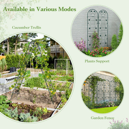 Climbing support trellis helps clematis, morning glory, cucumber, peas and other plants grow vertically
