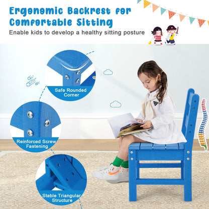 3-Piece Weatherproof Kids Table & Chairs Set for Outdoor & Indoor Use