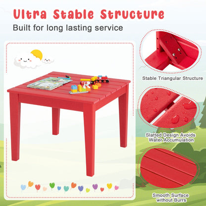 Rounded corners and smooth HDPE surfaces help protect children from scratches and bumps