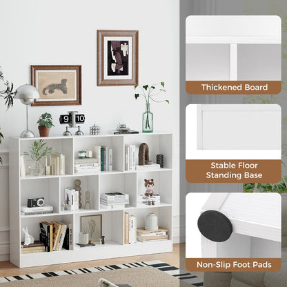 Back-reinforced buckles strengthen the rear panel and improve the bookcase’s overall stability