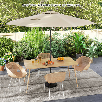 3M Patio Umbrella 8 Ribs with Tilt Mechanism and Crank Handle and Vented Top-Beige