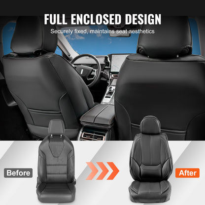 Seat Covers, Universal Car Seat Covers Full Set Seats, Front and Rear Seat, 13pcs Faux Leather Seat Cover for Most Car SUV Truck