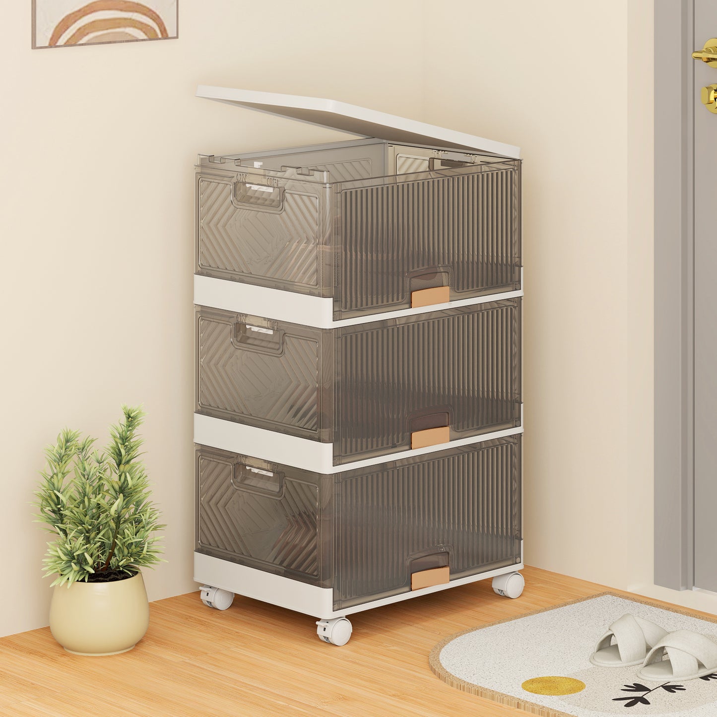 3/4/6-Tier Foldable Shoe Rack Organizer-3-Tier
